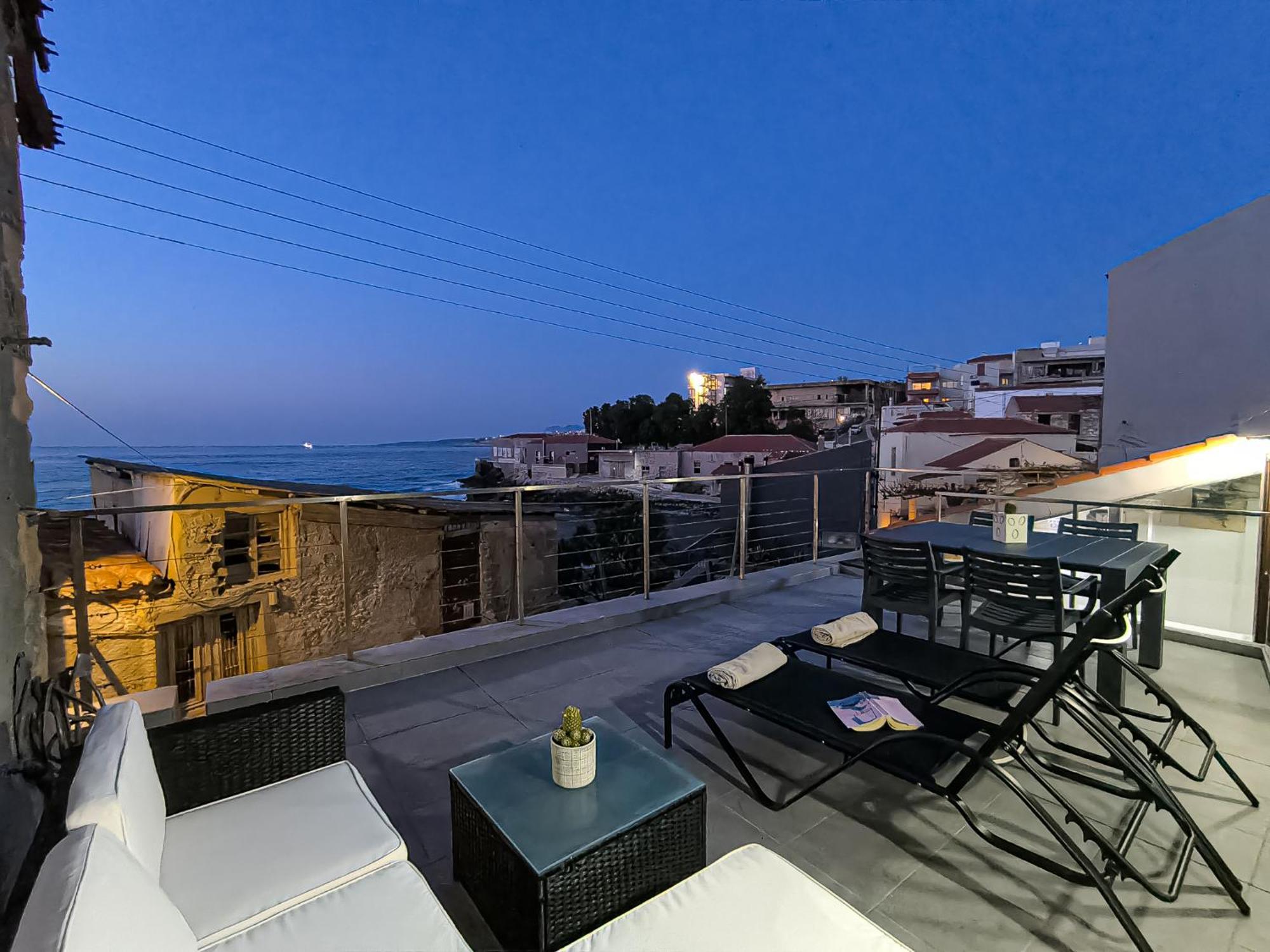 Charming Old Tannery House With Spacious Veranda And Stunning Sea View! Chania  Bagian luar foto