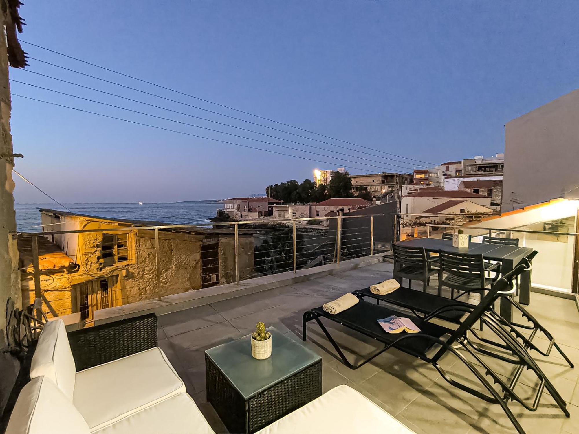 Charming Old Tannery House With Spacious Veranda And Stunning Sea View! Chania  Bagian luar foto