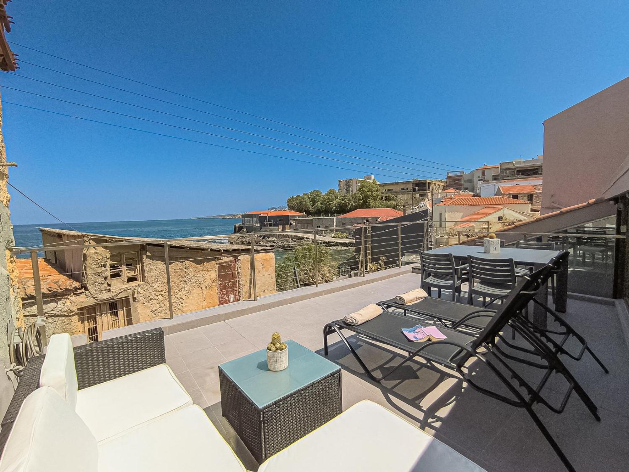 Charming Old Tannery House With Spacious Veranda And Stunning Sea View! Chania  Bagian luar foto