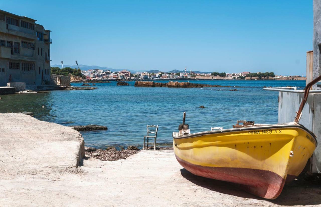 Charming Old Tannery House With Spacious Veranda And Stunning Sea View! Chania  Bagian luar foto
